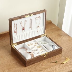 Hộp Đựng Đồ Bằng Gỗ Nút Có Khóa Hộp Đựng Đồ Trang Sức Bằng Gỗ Hộp Đựng Đồng Hồ Hộp Đựng Nhẫn Hộp Đựng Đồ Cổ Điển