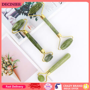 DECINIEE Facial Massage Jade Roller Natural Xiuyu Jade Double Heads Jade Stone Face Lift Slimming Massage Roller Neck Thin Skin Care Tools