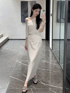 SENWA | Graceful White Off-shoulder Dress