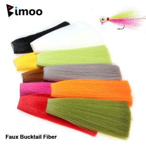 5.71" Long Tapered Faux Bucktail Fiber Fly Tying Material For Mayfly Tails Nymphs Wing Streamer Poppers Bucktail Musky Jig Lure