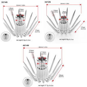 10 pieces of oversized stainless steel squid hooks high-quality squid hooks and fishing accessories for sea vessels