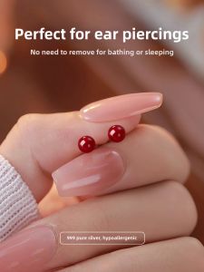 Lnieer | Fine Light Luxury 999 Sterling Silver Pearl Earrings