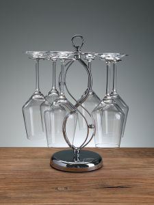 European Red Wine Cup Holder Decoration Creative Goblet Rack Upside down Modern Minimalist Wine Glass Hanging For Home 6 PCs