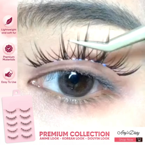 AMYS DIARY Bulu Mata Palsu 5 Pasang 3D Ekstensi Bulu Mata Fairy Princess Manga Eyelashes