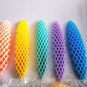 Decompression Elastic Net Fidget Worm Deformable Worm Popit Release Fingertip Sensory Decompression Toy Keychain