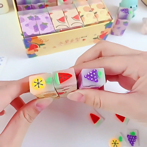 Pemadam Comel Buah Creative Fruit Cute Eraser School Student Stationery Writing Correction Gift Children Cartoon Soccer Office