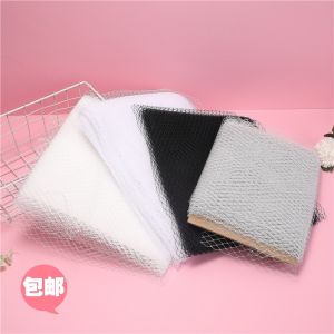 Bride Headwear Floral Soft Tulle Veil Cover Face Diamond Eye Large DIY Bridal Accessories Hair Decorations Material Tulle