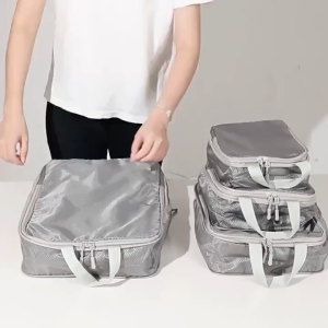 Travel Packing Cubes Organizer Bags Set Waterproof Compression Save Space Storage (4pcs)