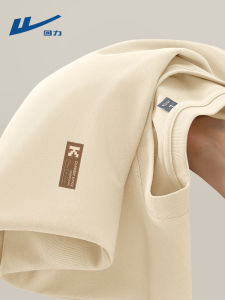 Pure Cotton Long Sleeve T-Shirt Mens Loose Fit Base Shirt Spring 2025 Trendy Brand Casual Top for Youth Letter Print