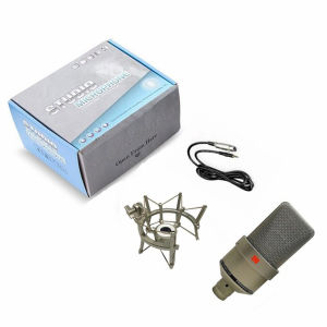 Micro Điện Dung Chuyên Nghiệp Cho Máy Tính Laptop Có Dây Karaoke Phòng Thu Thu Âm Âm Thanh Chân Đế Mic Âm Thanh Mike Sing - Bộ Micro Để Bàn