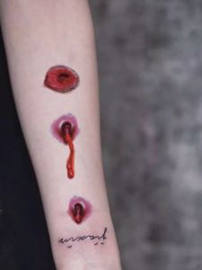 เทปตatu วันฮาโลวีน แขน หน้าอก ผิวแห้ง ทนต่อการเปียกชื้น ผู้ชาย ผู้หญิง ซอมบี้ แผล รอยสัก เครื่องประดับ