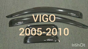 คิ้วกันสาด กันสาด กันสาดประตู คิ้ว ดำทึบ รุ่น2ประตู+แคบ โตโยต้า วีโก้ TOYOTA VIGO 2005 - 2010 ใส่ร่วมกันได้