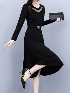 Autumn Fashion Stylish Big Size Warm Trendy Mid-length Dress
