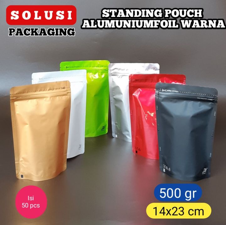 Kemasan Plastik Ziplock Aluminium Kemasan Paper Foil Standing