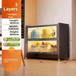 Dustproof Moisture-proof Kitchen Storage Cabinet Shelf