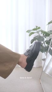 THREE & THREE - Sepatu Sandal Women Mules Flat Slip On Bustong Wanita PPL1003