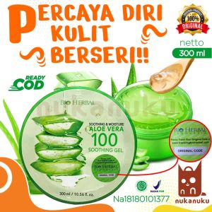 [ORI] 100% ALOE VERA GEL Asli dengan Stiker Tracking Code Menutrisi Kulit Pelembab Bio Herbal 300ml