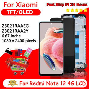 Note12 Screen for Xiaomi Redmi Note 12 4G LCD 23021RAAEG 23021RAA2Y Display Touch Screen Digitizer Assembly