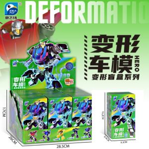 อินเทรนด์ เปลี่ยนรุ่นรถกล่องตาบอดของเล่นมาใหม่รถยนต์ชุดเด็กหุ่นยนต์ประกอบของเล่นพลาสติกเพศ Neutral