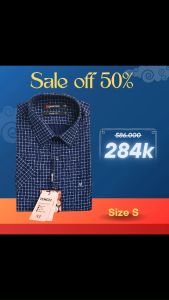 Áo sơ mi Khatoco sale off 50% (S)