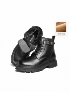 Belle | Genuine Leather Mens Winter Height-Increasing Boots Warm Lining
