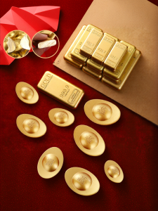 XINGYUE | Gold-Like Mini Decorative Ingot Money Attractor