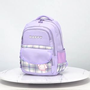 Girls schoolbag primary school students cute JK style princess Korean version flip plaid pink childrens shoulder bag spine protection girl