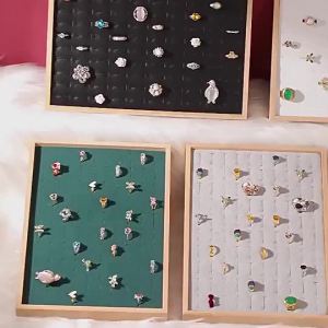 New Arrival Bamboo wood Jewelry Display Jewellery Tray Ring Holder Necklaces Organizer Bracelets Showcase Pendants Box