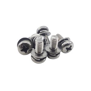 2-30Pc M2 M2.5 M3 M4 M5 M6 M8 304 Stainless Steel GB9074.8 Round Phillips Pan Head Screw Flat Washer Spring Gasket Assemble Bolt
