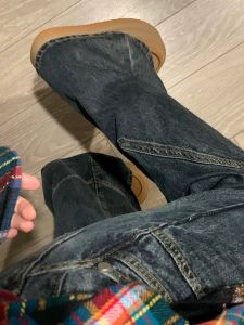 Quần Jeans Ống Loe Cạp Cao Phong Cách Mỹ Cho Nữ Mùa Xuân Quần Ống Rộng Thẳng Ôm Dáng Quần Dài Đến Sàn Thiết Kế Thường Ngày