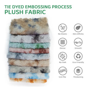 25x45cm Plush Fabric Tie Dyed Printed Fabric Cotton Doll Hair Material Throw Pillow Table Cloth Diy Fashion Clothing Sewing