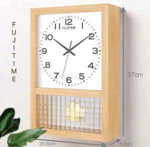 FUJITIME | Muji Style Wooden Wall Clock | Jam Dinding Kayu