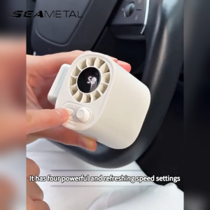 SEAMETAL Car Rechargeable Clip On Fan 360° Adjustable Mini Car Fan Strong Airflow Outdoor Umbrella Desk
