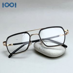 IOOI Eyewear Kacamata Aviator Metal TR Anti Radiasi Blueray Photocromic Kacamata Pria/Wanita M2720