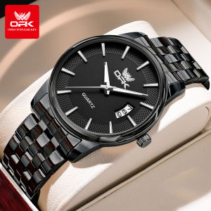 OPK Casual Watch for Mens Original Luxury Sport Waterproof Luminous Date Stainless Steel Male Watch  Giveaway Box