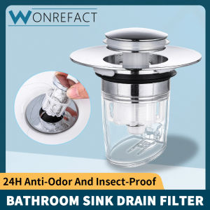Bathroom Sink Metal Pop Up Bounce Core Hair Catcher Deodorant Shower Sink Strainer Basin Drain Filter