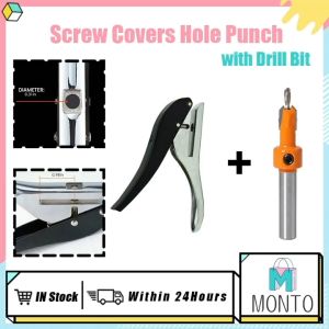 8mm Edge Banding Hole puncher Pliers Screw cap cover Round Puncher for Woodworking with Countersink Drill Bit