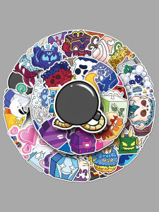 Blox Fruits Game Stickers 50 Pcs Pirate King Fruit Cartoon DIY Decorative Waterproof Stickers for Computer Decoration