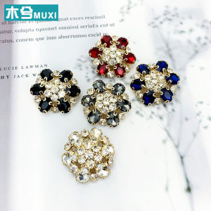 กระดุมเพชรทองเหลือง กระดุมตกแต่งแขนขนกระต่าย กระดุมคริสตัลเย็บมือ กระดุมตกแต่งเสื้อโค้ท DIY อุปกรณ์เย็บปะติดปะต่อ