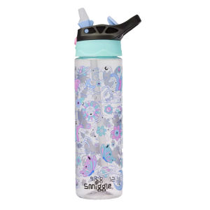 Silicone Straw Big Capacity Straight Shaped Student Water Bottle