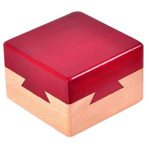 Mysterious Machine Unclasp Organ Box Wooden Three-Open Magic Box Burr Puzzle Chamber Escape Props Scientific Creative Small Gift