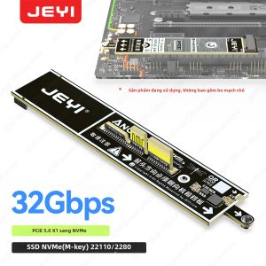 JEYI | Thẻ Chuyển Đổi JEYI Dragonfly Series Flat PCIe 5.0 - Tương Thích Với SSD NVMe M.2 M-Key X1/X4 Không Gây Cản Trở GPU Card Mở Rộng Nội Bộ