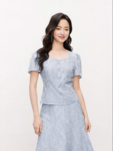 Koradior | Summer New Lace Floral Chinese Elegant Blouse