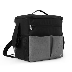 กระเป๋าใส่ผ้าอ้อมเด็กขนาดใหญ่แบบพกพาสำหรับเดินทาง กระเป๋าคุณแม่สำหรับรถเข็นเด็ก กระเป๋าเก็บอุณหภูมิสำหรับให้นม กระเป๋าผ้าอ้อมโพลีเอสเตอร์แบบเรียบ