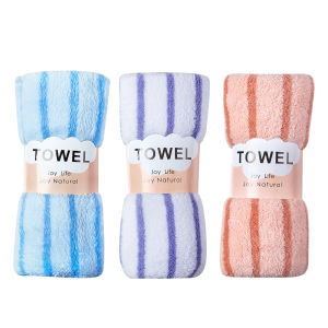 Homenhome 35x75cm Face Towel Thickened Microfiber High-density Coral Fleece Bath Towel Quick Dry Clean Face Soft Absorbent Towels