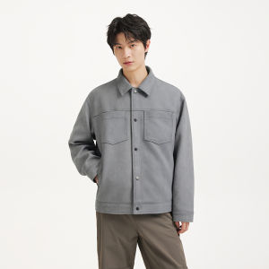 Hotwind | Mens Minimalist Fashion Jacket Large Pockets Turn-Down Collar