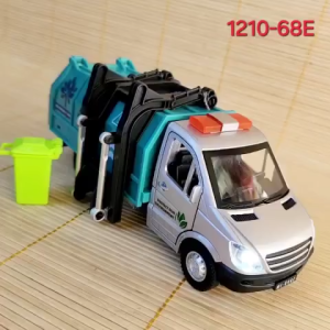 [Chi tiết Video] Xe rác trớn kim loại có thùng rác mở nắp dài 20cm 1210-68E -️🛒️🛒️🛒