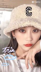 MŨ BUCKET LÔNG THỎ CHỮ C SIÊU XINH