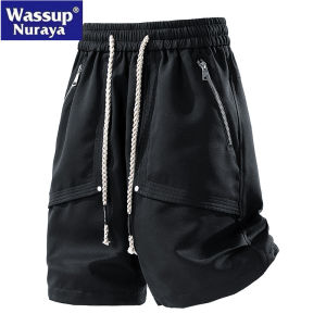 Wassup Nuraya American Style Workwear Shorts Mens High Street Loose Wide Leg Summer New Five-Point Pants Casual Trousers
