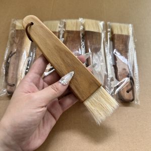 Bàn Chải Mỡ Tự Nhiên BoShang Home Wood Handle Bàn Chải Mỡ Nướng Nhà Bếp Bàn Chải Mỡ Trứng Cà Phê